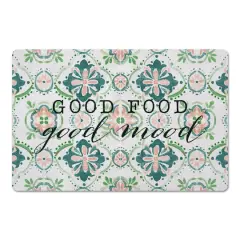 Good Food Good Mood Medallions Floor Mat