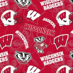 NCAA University of Wisconsin Badgers Cotton Fabric