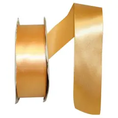 JAM Paper 1.5" x 50yd. Single Face Satin Ribbon Gold