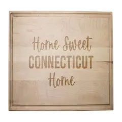 Home Sweet State Home 17" x 11" Maple Cutting Board Connecticut