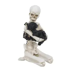 8.5" Skeleton Hugging a Dog Tabletop D&eacute;cor by Ashland&reg;