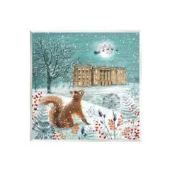 Stupell Industries Squirrel Watching Santa Claus Wall Art Plaque