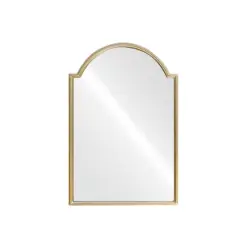 16" x 24" Scalloped Arch Wall Mirror in Gold Metal Frame by Ashland&reg;