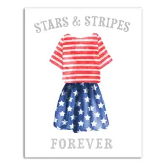 Stars & Stripes Outfit Canvas Wall Art