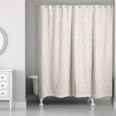 Plus Shower Curtain Blue on Blush