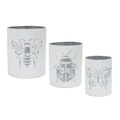 Brushed Metal Insect Pot Set