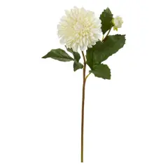 20'' Dahlia Artificial Flower Stem, 6ct. White