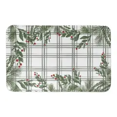 Winter Greenery Bath Mat