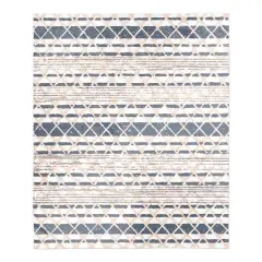 Blush Pink & Blue Woven Pattern Sherpa Fleece Blanket