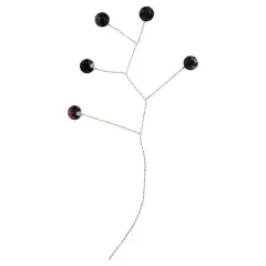 JAM Paper Rinestone Quintet, 12ct. Merlot Red with Silver Stem