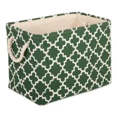 DII&reg; Large Rectangle Lattice Polyester Bin Hunter Green