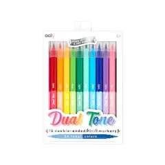 OOLY Dual Tone Double Ended Brush Marker Set
