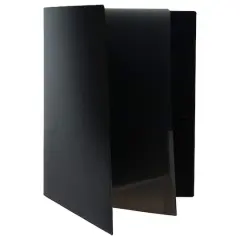 JAM Paper Heavy Duty Plastic 4-Pocket Folder, 2ct. Black