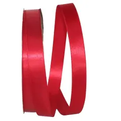JAM Paper 7/8" x 100yd. Double Face Satin Allure Ribbon Scarlet