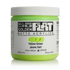 Golden&reg; SoFlat Matte Acrylic Paint, 16oz. Yellow Green