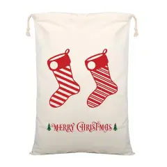 Personality Case&trade; 19" x 26" Stocking Stuffers Merry Christmas Cotton Sack