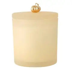 14oz. Scented Fall Icon Filled Candle in Frosted Glass Jar by Ashland&reg; Toasted Pecans/Pumpkin Figure