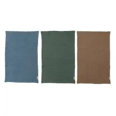 Hello Honey&reg; Stonewashed Linen Blend Tea Towel with Twill Tape Corner Set