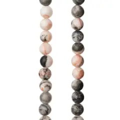 Pink & Gray Mix Agate Round Beads, 6mm by Bead Landing&trade;