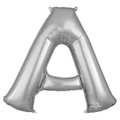 32" Silver Letter Foil Balloon A