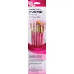 Princeton&trade; RealValue&trade; Golden Taklon 5 Piece Brush Set