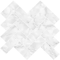InHome Herringbone Carrara Peel & Stick Backsplash Tiles