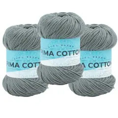 3 Pack Lion Brand&reg; Pima Cotton Yarn Pewter