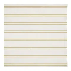 Double Stripe Cotton Twill Napkin Yellow/White