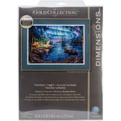 Dimensions&reg; Gold Collection Northern Night Counted Cross Stitch Kit
