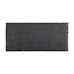 DII&reg; Gray & Black Walk Off Utility Runner Doormat, 22" x 60"