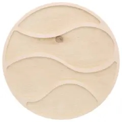 Leisure Arts&reg; 10" Circle with Wave Welled Wood Surface