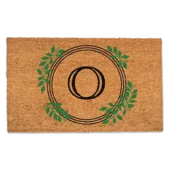 Laurel Circle Monogram Door Mat O
