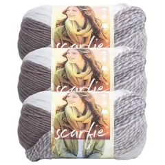 3 Pack Lion Brand&reg; Scarfie&reg; Yarn Cream/Taupe