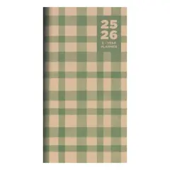 TF Publishing 2025-2026 Small Farmhouse Gingham Monthly Pocket Planner