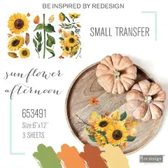 Prima&reg; Re-Design&reg; Sunflower Afternoon D&eacute;cor Transfers