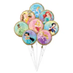 Disney&reg; Princess Once Upon a Time 8-Piece Foil Balloon Bouquet