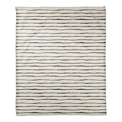 Painted Stripes 50" x 60" Coral Fleece Blanket