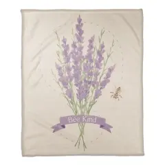 Bee Kind Lavender Fleece Throw