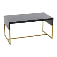 Household Essentials 59" Wrap Coffee Table Black