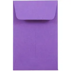 JAM Paper 2.25" x 3.5" Coin Envelopes, 50ct. Violet