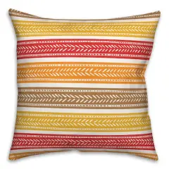 Fall Stripes Throw Pillow