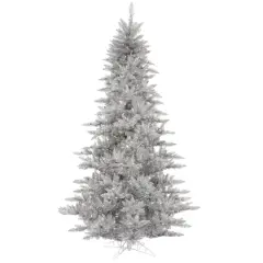 3ft. Unlit Silver Tinsel Fir Artificial Christmas Tree