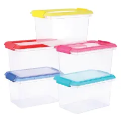 6.2qt. Storage Bins with Lids, 5ct. by Simply Tidy&trade;