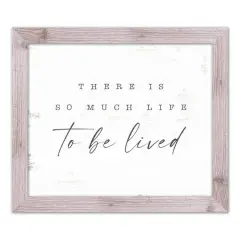 So Much Life To Be Lived Western Framed Print White