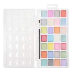 28 Color Pearlescent Watercolor Cake Set by Artist's Loft&trade; Necessities&trade;