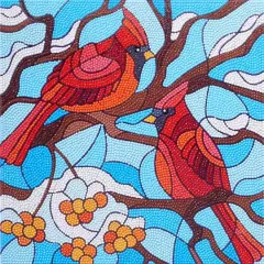 Diamond Art Intermediate Cardinals Kit