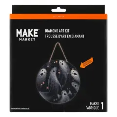 8" Ghosts Round Wood Plaque Diamond Art Kit by Make Market&reg;