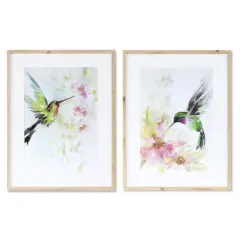 15.25" x 19.75" Hummingbird Watercolor Wall Accent Set