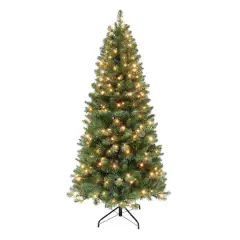 6ft. Pre-Lit Virginia Pine Artificial Christmas Tree, Clear Lights