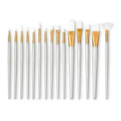 White Taklon 15 Piece Brush Pack by Craft Smart&reg;